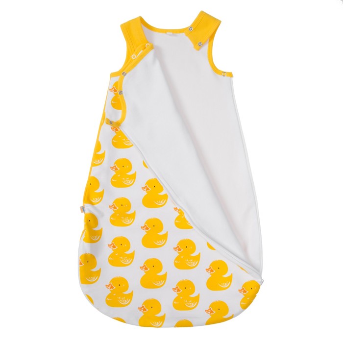 Спальник-кокон детский для новорожденных детей, размер 56-62 см, цвет белый, принт жёлтые ут 32424