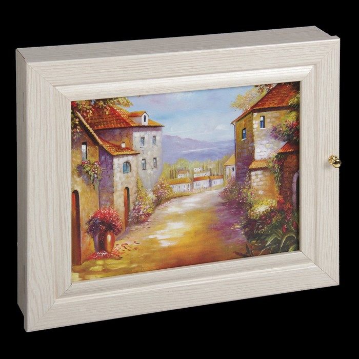 Ключница "Дорога" выбеленный дуб 24х29х4 см