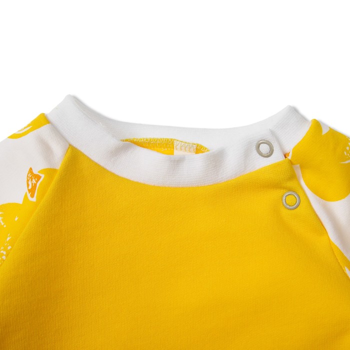 Кофточка детская на кнопках, рост 62 см, цвет жёлтый, аппликация белая утка У-КФ-295А