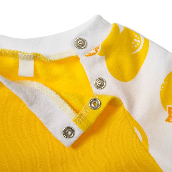 Кофточка детская на кнопках, рост 62 см, цвет жёлтый, аппликация белая утка У-КФ-295А