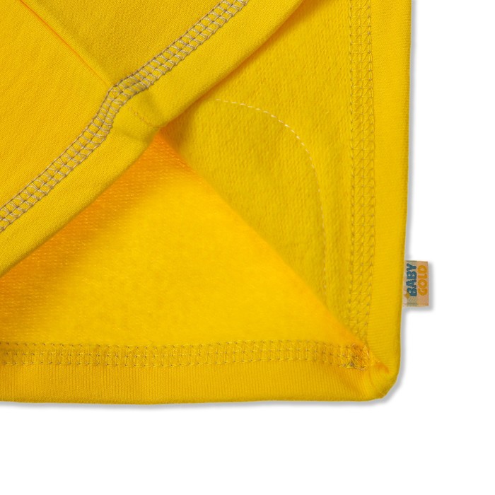 Кофточка детская на кнопках, рост 74 см, цвет жёлтый, аппликация белая утка У-КФ-295А