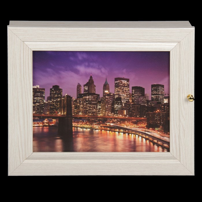 Ключница "Закат" выбеленный дуб 24х29х4 см