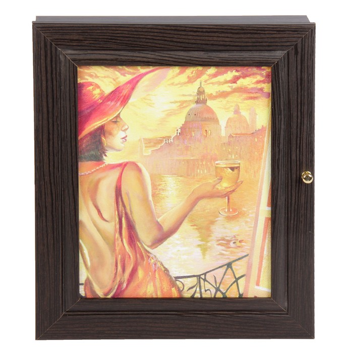 Ключница "Девушка" венге 24х29х4 см