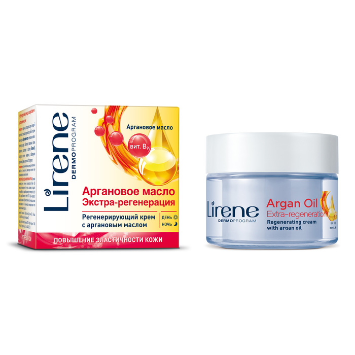 Регенерирующий крем Lirene "Масло арганы", день/ночь, 50 мл