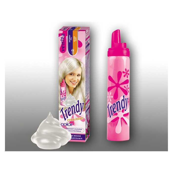 Красящий мусс для волос Trendy color, 11 серебряная пыль, 75мл