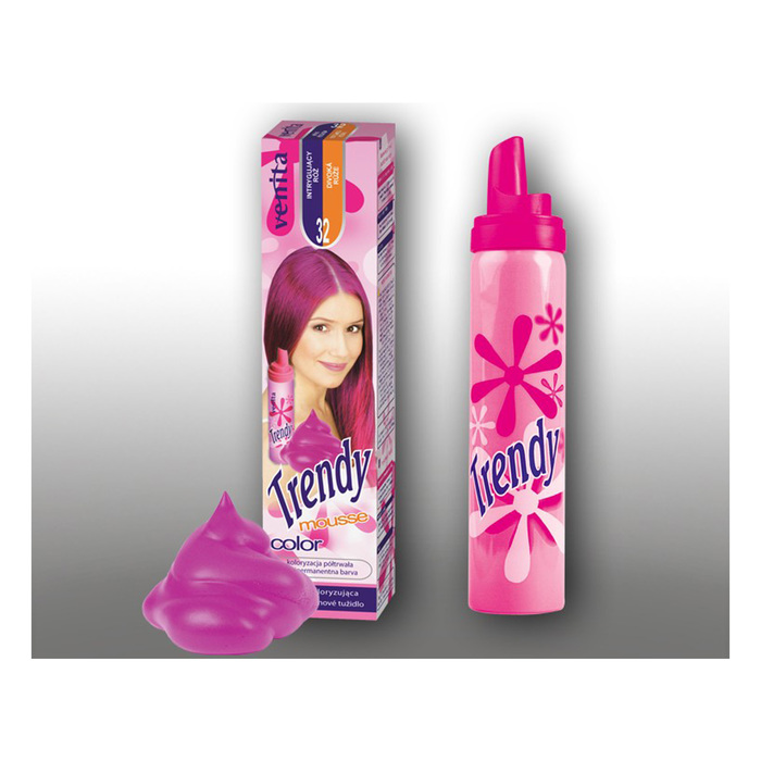 Красящий мусс для волос Trendy color, 32 интригующий розовый, 75 мл