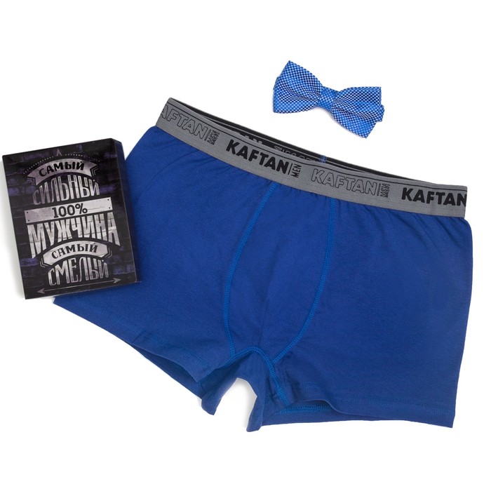 Набор мужской "100% мужчина" трусы и галстук-бабочка, размер 54