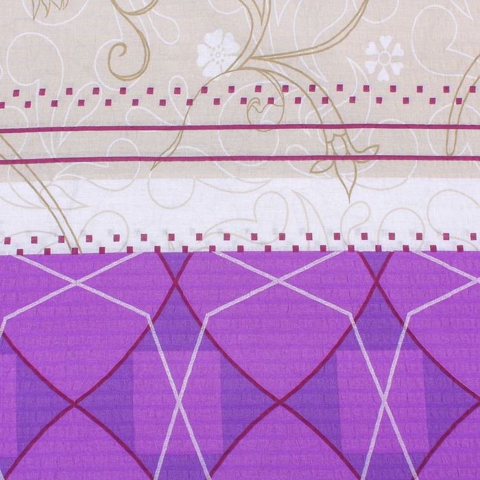 Постельное бельё "Этель" 1,5 сп. Валенсия 143х204 см,150х210 см,70х70 см - 2 шт,100% хл, креп + подарок - полотенце 50х70 см МИКС