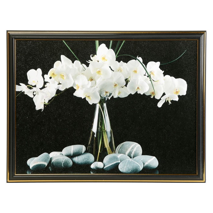 Картина "Букет из белых орхидей" 33*43 см