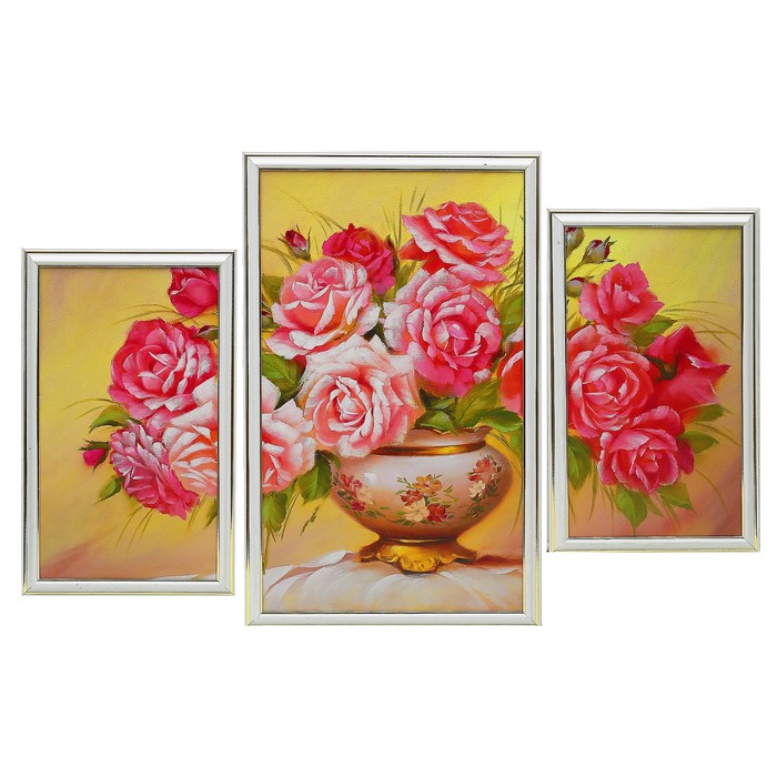 Модульная картина "Натюрморт" 1-32х52; 2-23х38см  (52*78см) см