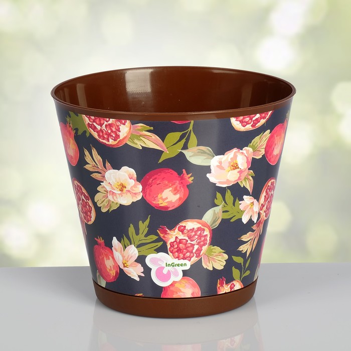 Горшок 1,8 л, d=16 см "Крит. Гранат" с системой прикорневого полива