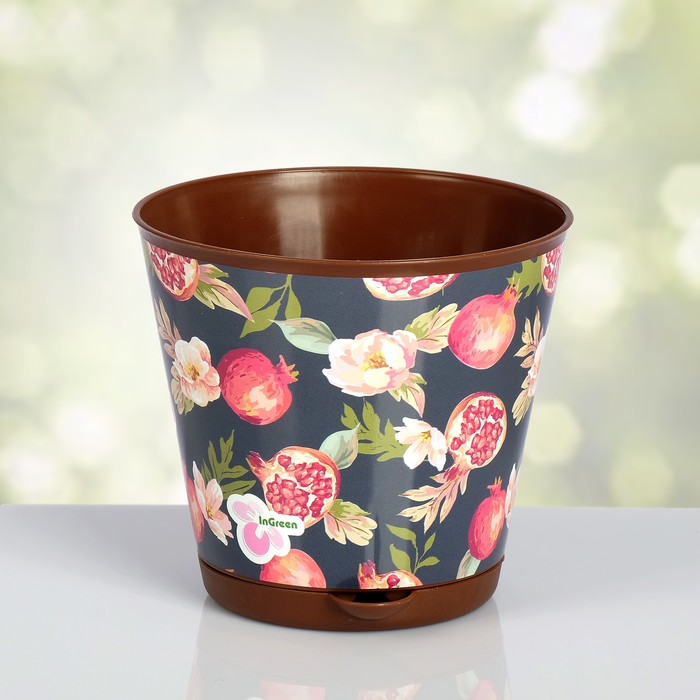 Горшок 0,7 л, d=12 см "Крит. Гранат" с системой прикорневого полива