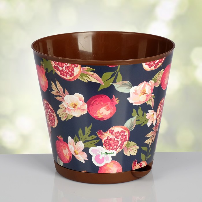 Горшок 3,6 л, d=20 см "Крит. Гранат" с системой прикорневого полива