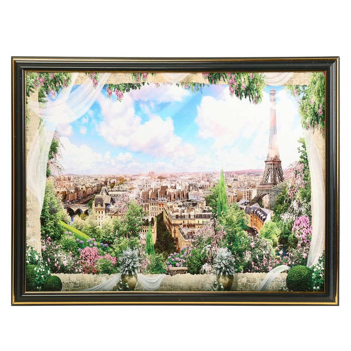 Картина "Вид на Эйфелеву башню" 33*43 см