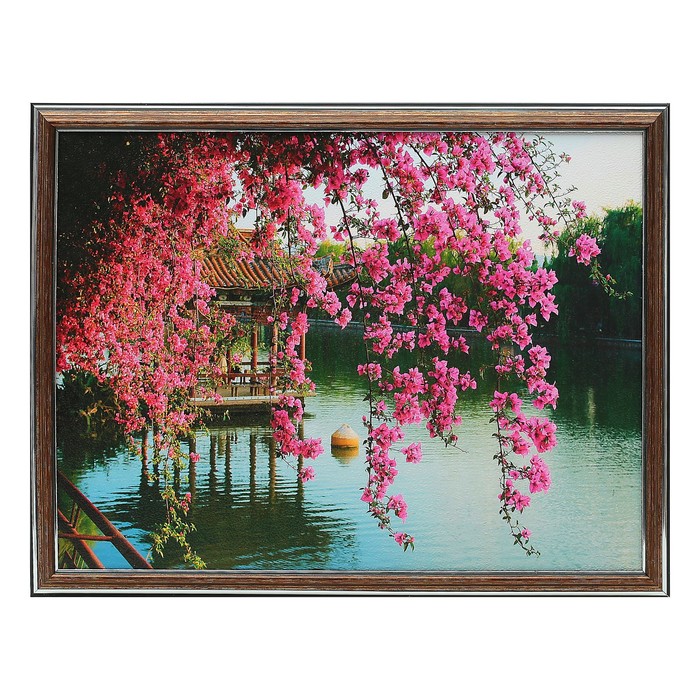 Картина "У берега реки" 33*43 см