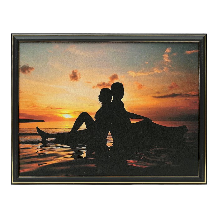 Картина "Влюбленные на закате" 33*43 см