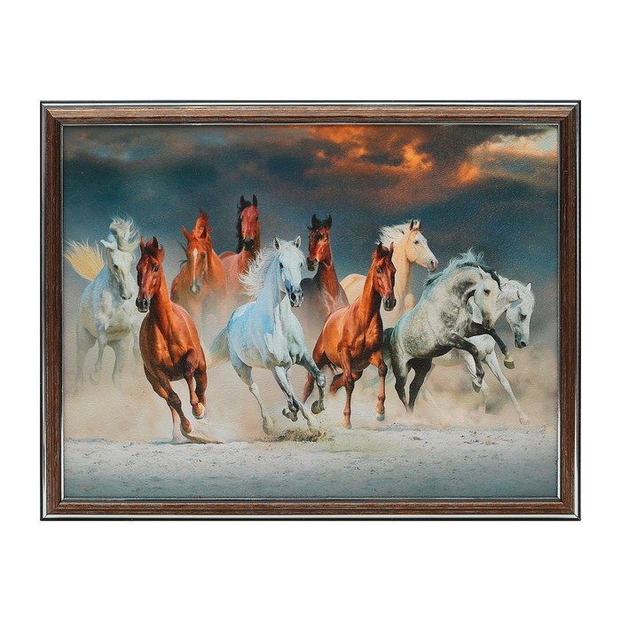 Картина "Скакуны" 33*43 см