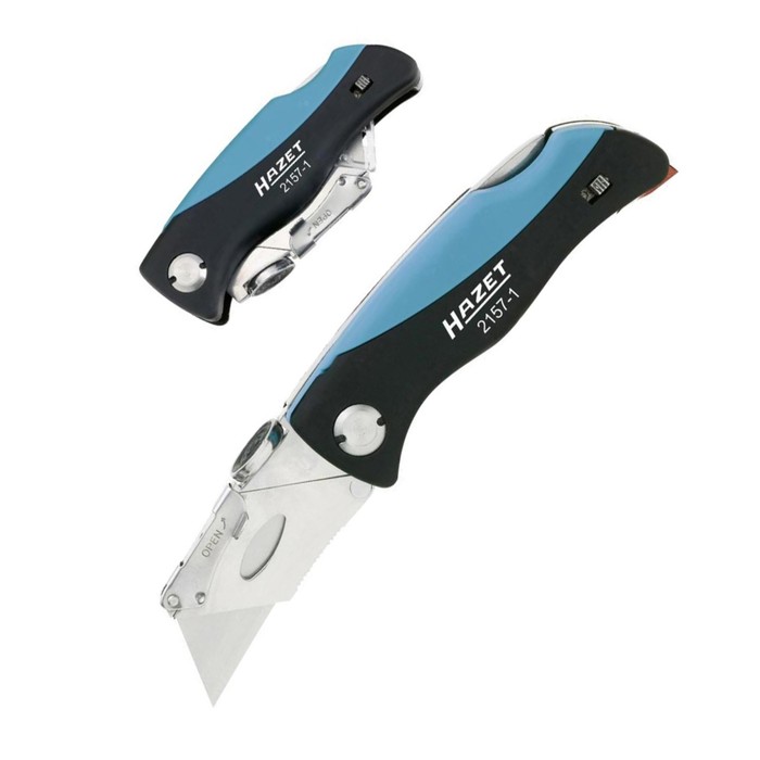 Складной нож HAZET 2157-1, 100/159 мм, пластиковая ручка