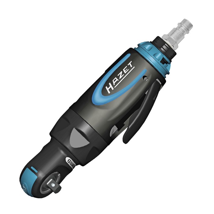 Трещотка HAZET 9021P-2, пневматическая, 150 мм, 3/8", штуцер 1/4", 300 об/мин, рапид