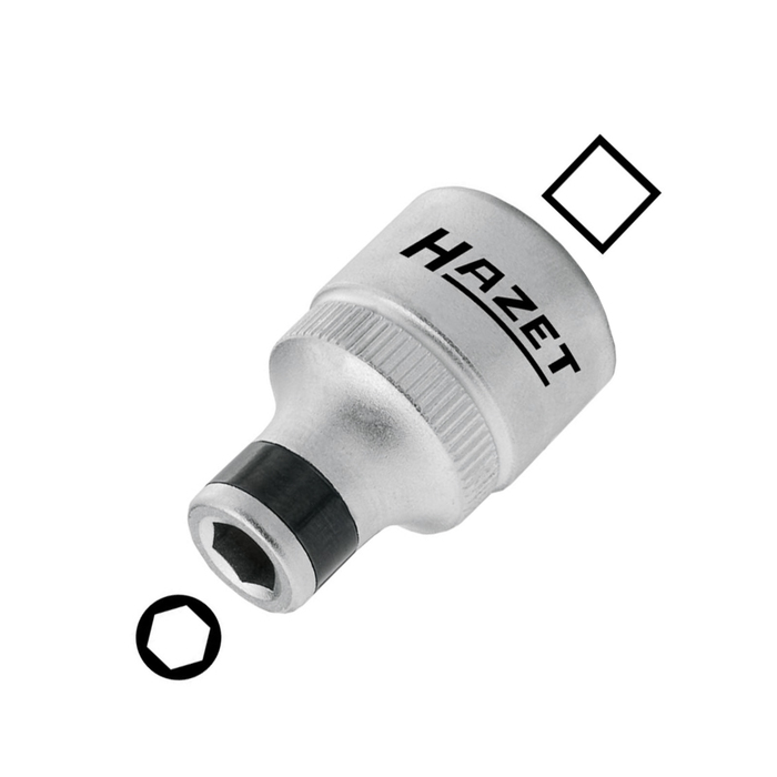Адаптер для бит HAZET 2250-3, посадка под оснастку 5/16" НЕХ, посадка на инструмент 3/8"