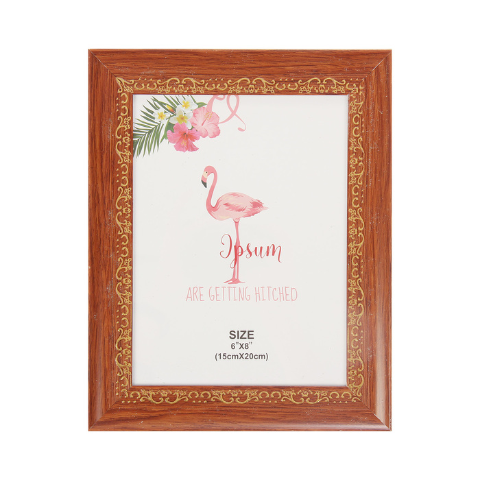 Фоторамка пластик 15х20 см "Марсель" коричневая с золотом 25х20 см