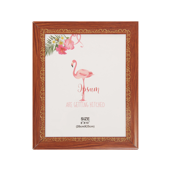 Фоторамка пластик 20х25 см "Марсель" коричневая с золотом 30х25 см