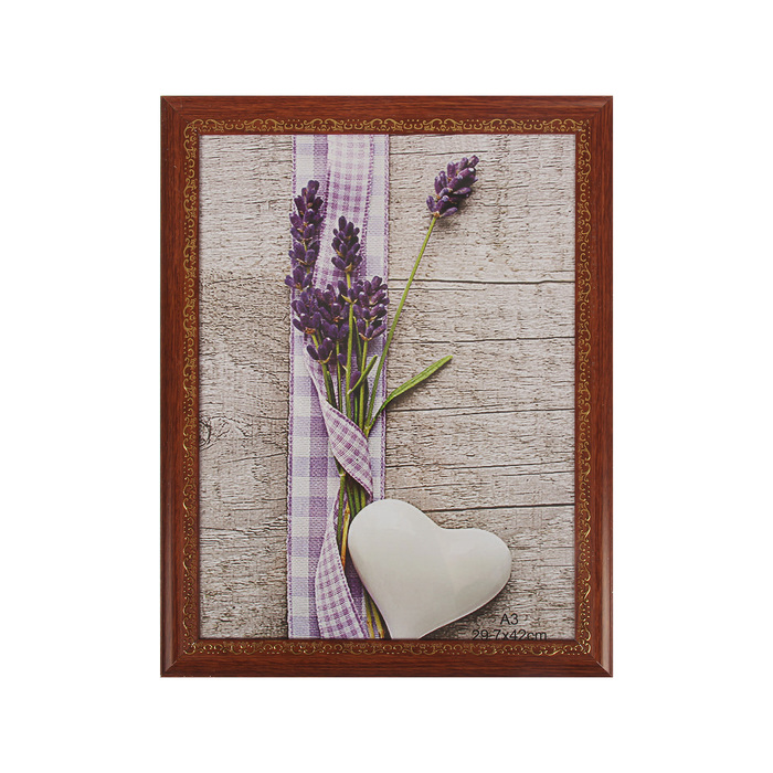 Фоторамка пластик 30х40 см "Марсель" коричневая с золотом 45х35 см