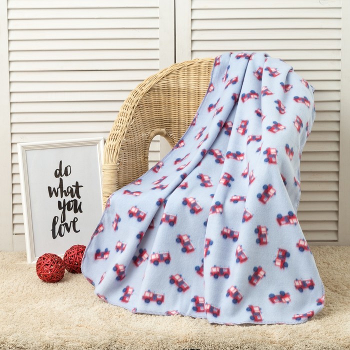 Плед "Экономь и Я" Машинки 75х100 см, пл. 150 г/м², 100% п/э