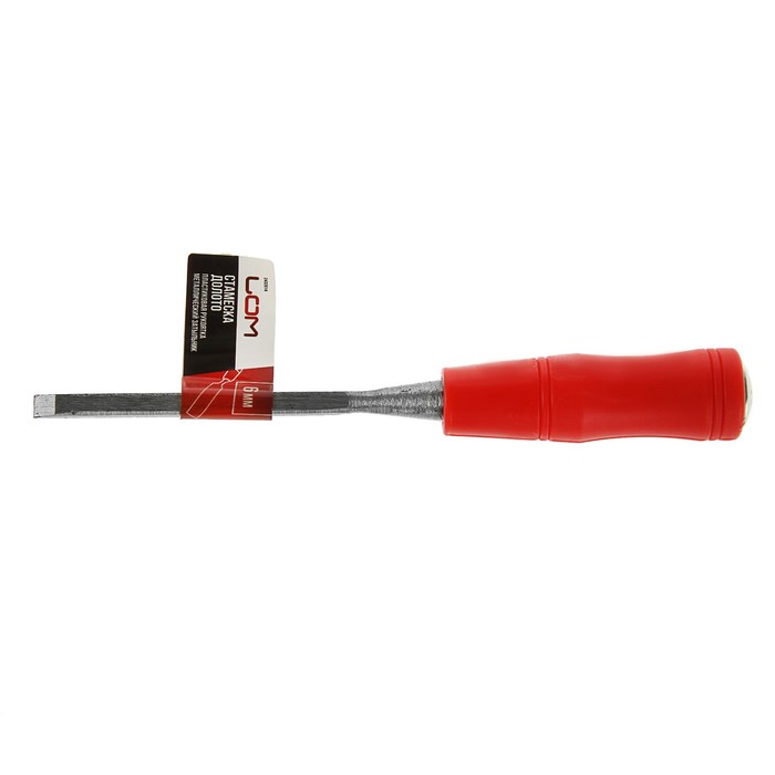 Стамеска-долото LOM, пластиковая рукоятка, металлический затыльник, 6 мм