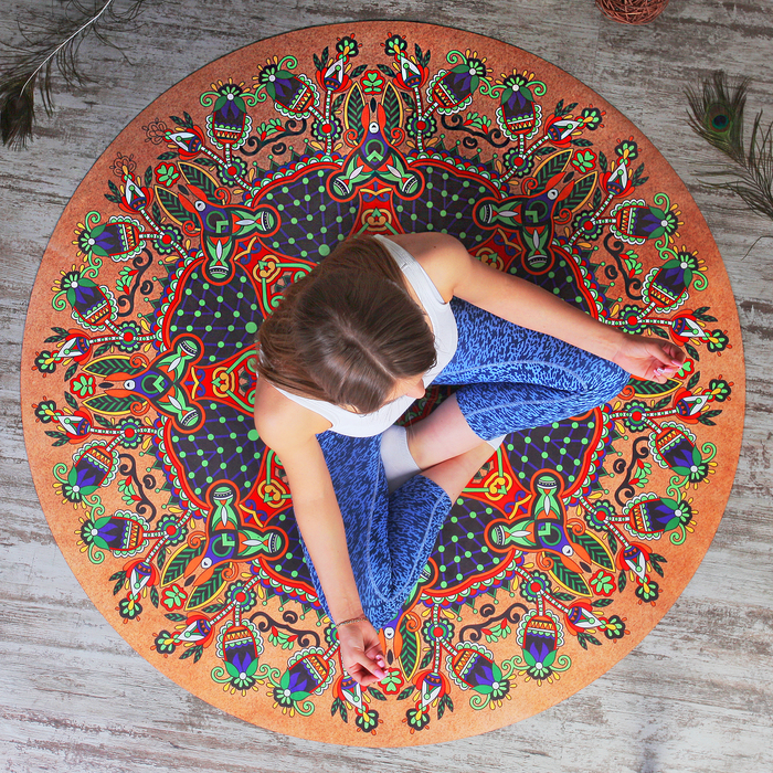 Коврик для йоги, круглый 140х140х0,3 см