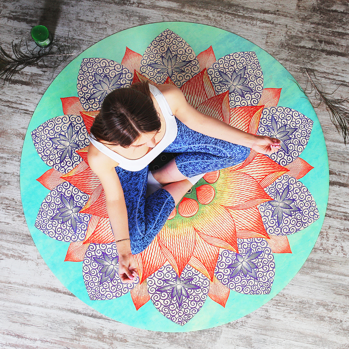 Коврик для йоги, круглый 140х140х0,3 см