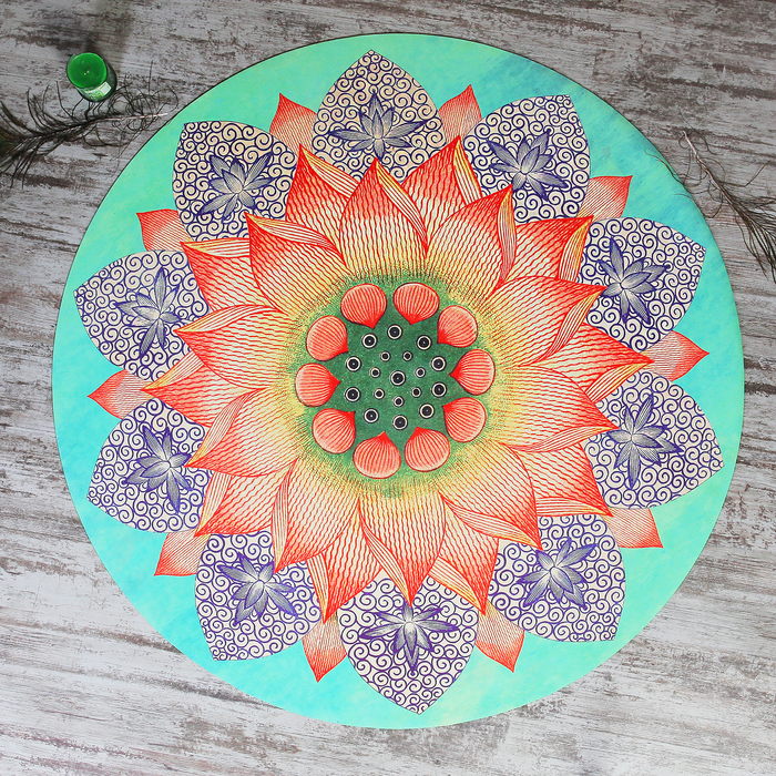 Коврик для йоги, круглый 140х140х0,3 см