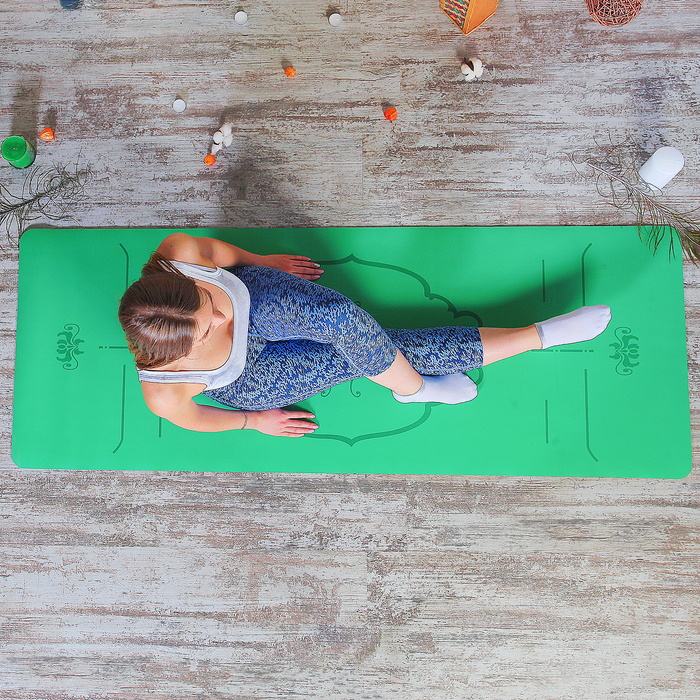Коврик для йоги 183х68х0,35 см, цвета микс