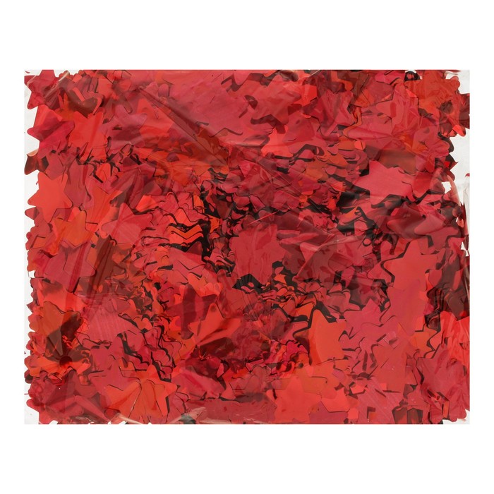 Наполнитель для шара "Конфетти звезда" 3 см, фольга, цвет красный, 500г