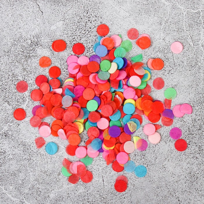 Наполнитель для шара "Конфетти круг" 0,5 см, бумага, цвет МИКС, 500г