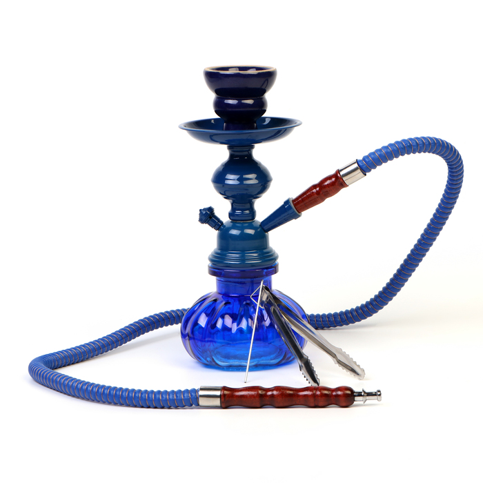 Кальян 1тр 25см колба тыква черная, шахта черный эллипс