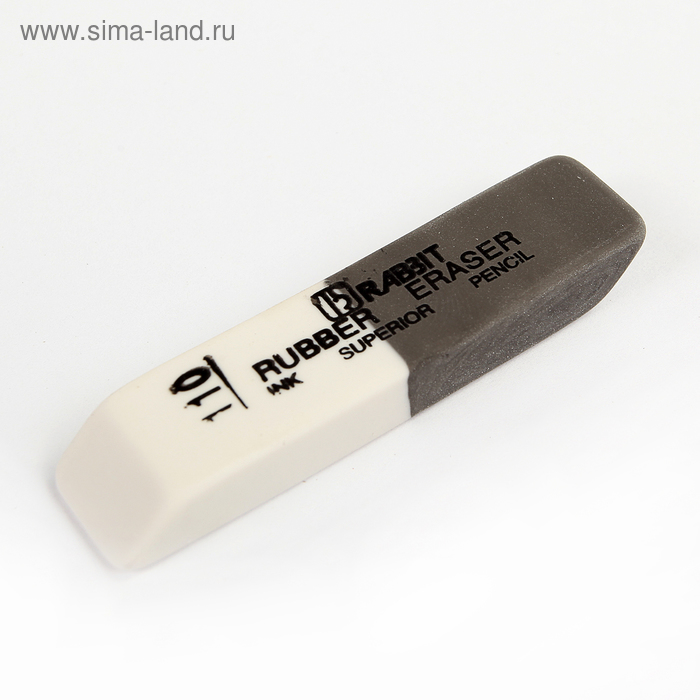 

Ластик комбинированный, бело-серый, скошеннный, средний