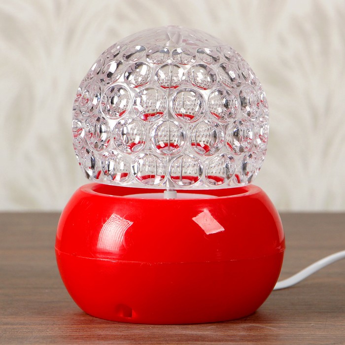 Светильник настольный пластик 220В "Диско-шар" МИКС 15х11х11 см