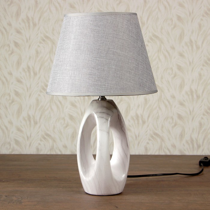 Лампа настольная керамика Е14 40Вт 220В "Скала" под мрамор 40х25х25 см