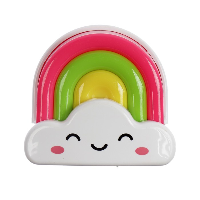 Ночник пластик от сети "Радуга на облачке" МИКС 7,5х8х4 см