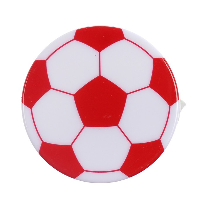 Ночник пластик от сети "Футбольный мяч" МИКС 7,5х7,5х2,5 см