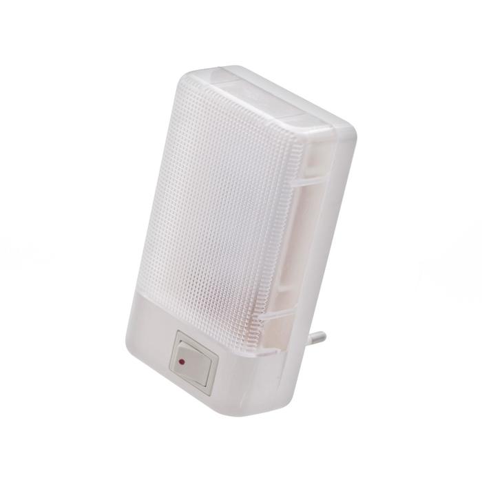 Ночник пластик от сети "Прямоугольный" 10х5,5х2,5 см