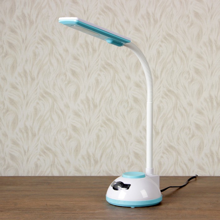 Лампа настольная LEDх10 11W 220В "Световой луч" голубая 58х13х12 см