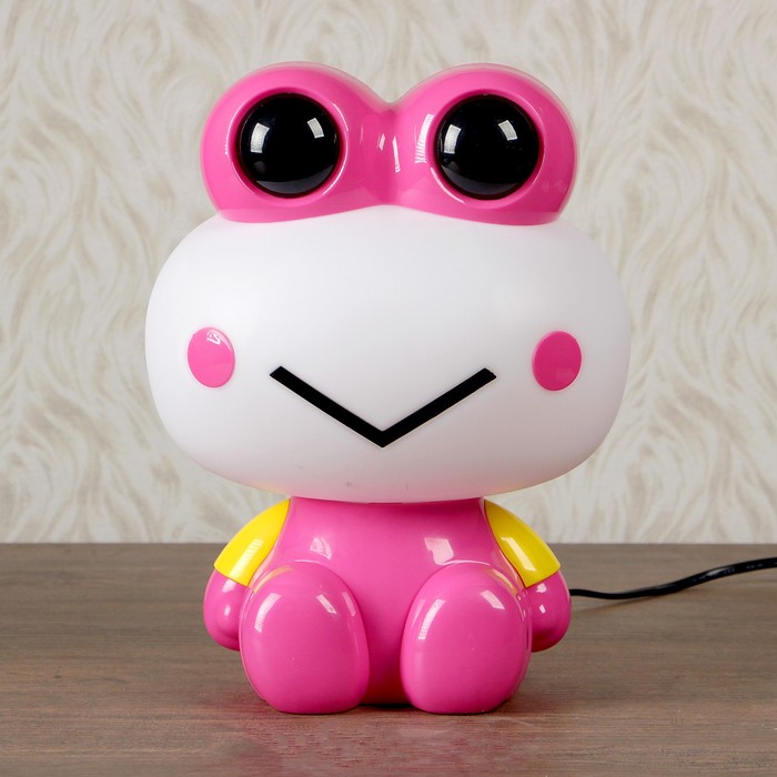 Лампа настольная Е14 40W "Лягуха" розовая 25х19х12 см