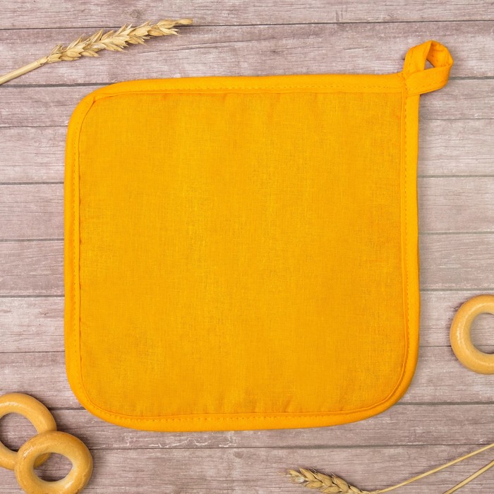 Набор "Доляна" Масленница/вид 2,: варежка 18 х 26 см, прихватка 17 х 17 см, рогожка 162 г/м²