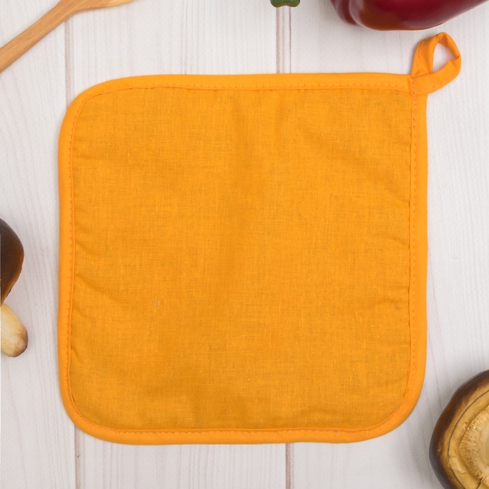 Набор "Доляна" Кому добавки: варежка 18х26 см, прихватка 17х17 см, рогожка 162 г/м2