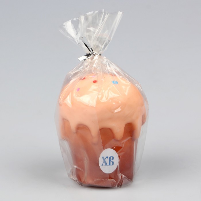 Свеча "Пасхальный кулич", h=6см микс