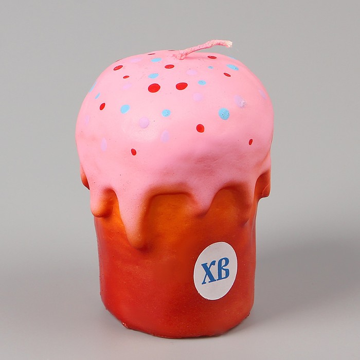 Свеча "Пасхальный кулич", h=6см микс