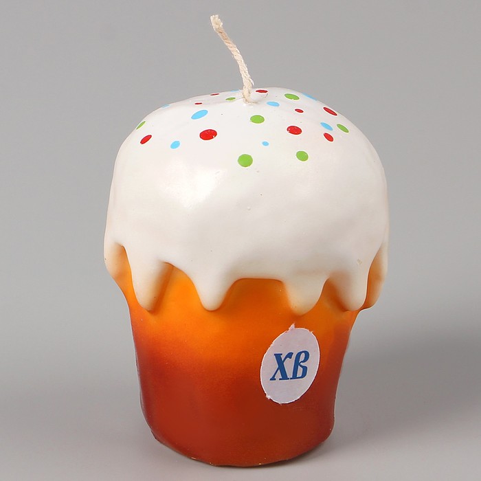 Свеча "Пасхальный кулич", h=6см микс