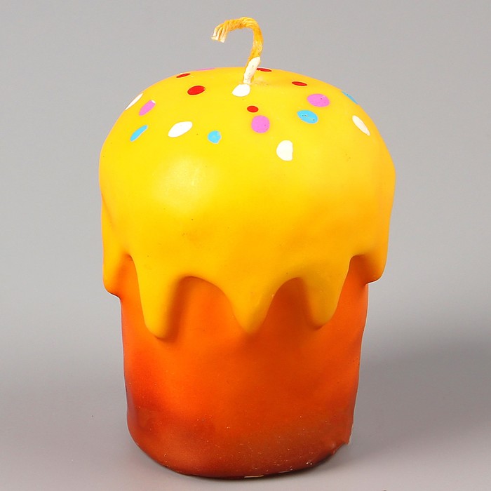 Свеча "Пасхальный кулич", h=6см микс